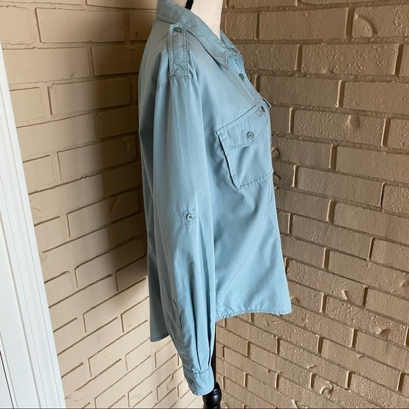 Womens Tilley Endurables Button Front Shirt Floral Botanical Blouse Size XL - Picture 5 of 10